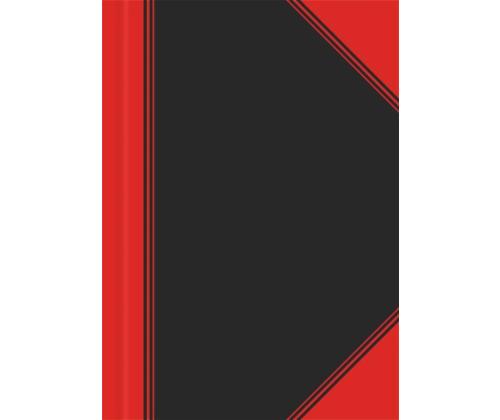 Kaustik raamatköites A6 ruuduline BANTEX Notes must/punane 96 lehte