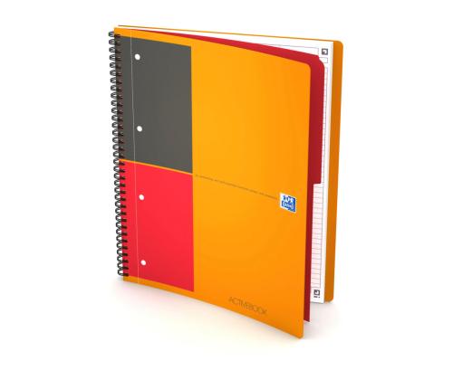 Kaustik spiraalköites A4+ jooneline OXFORD International Activebook plastkaaned 80 lehte