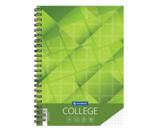 Kaustik spiraalköites A4 MEMO 7x7 ruuduline kartongkaaned 70 lehte