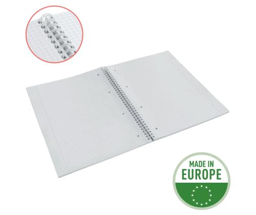 Kaustik spiraalköites A4 ruuduline ESSELTE Colour´Breeze perf., augustatud kartongkaaned 80 lehte