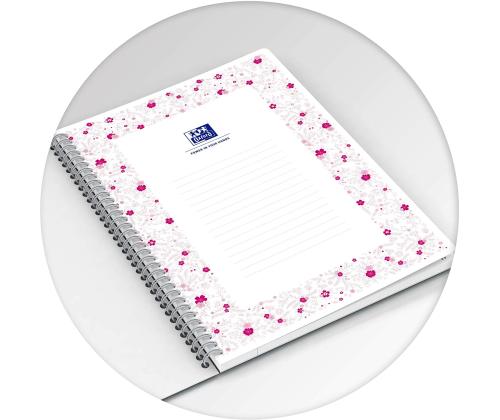 Kaustik spiraalköites A5 jooneline OXFORD Floral 60l