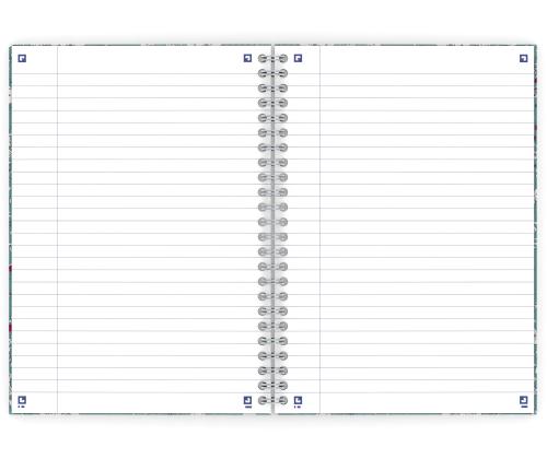 Kaustik spiraalköites A5 jooneline OXFORD Floral 60l