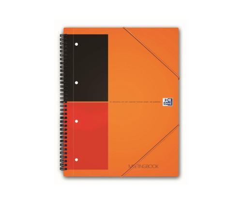 Kaustik spiraalköites A5+ jooneline OXFORD Meetingbook kummiga plastkaaned 80 lehte