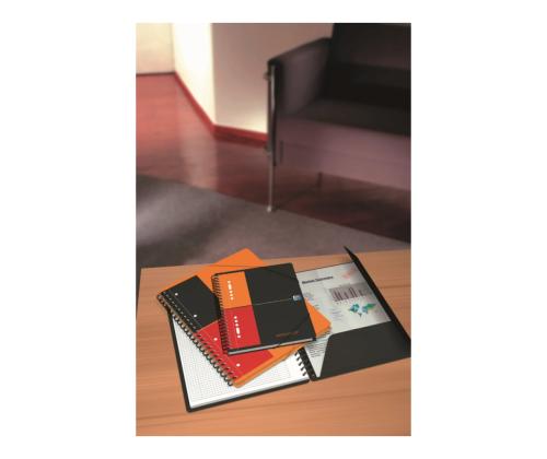 Kaustik spiraalköites A5+ jooneline OXFORD Meetingbook kummiga plastkaaned 80 lehte