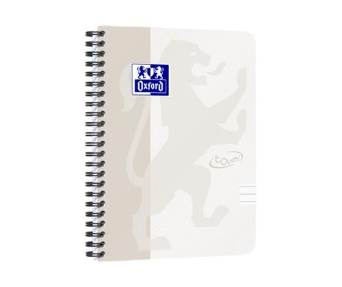 Kaustik spiraalköites A5+ jooneline OXFORD Touch kartongkaaned beež 70 lehte