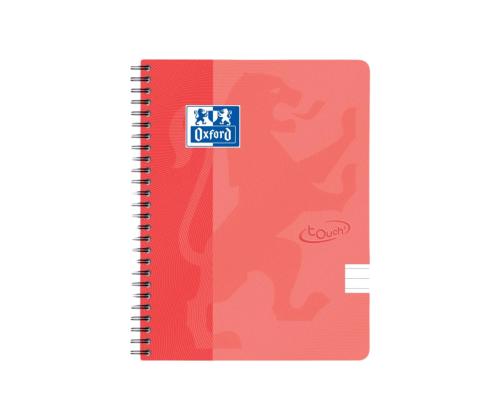 Kaustik spiraalköites A5+ jooneline OXFORD Touch kartongkaaned oranž 70 lehte