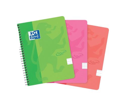 Kaustik spiraalköites A5+ jooneline OXFORD Touch kartongkaaned oranž 70 lehte