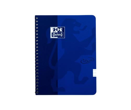 Kaustik spiraalköites A5+ jooneline OXFORD Touch kartongkaaned sinine 70 lehte