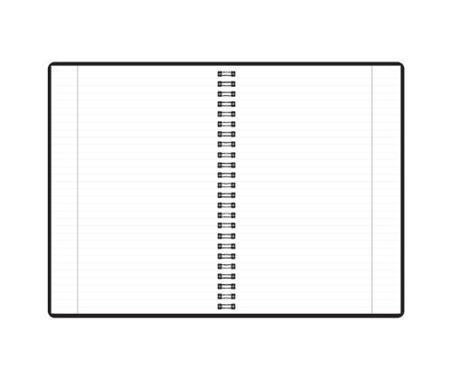 Kaustik spiraalköites A5 MEMO ruuduline plastkaaned must 60 lehte