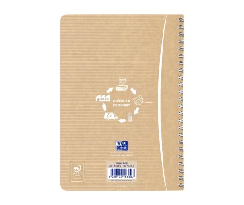 Kaustik spiraalköites A5 ruuduline OXFORD Touareg Recycled 50 lehte