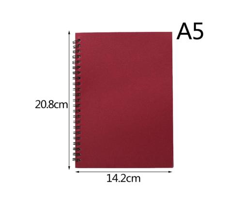 Kaustik spiraalköites A5 SMLT ruuduline registriga kartongkaaned 96 lehte