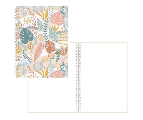 Kaustik spiraalköites A5 täpisisu kartongkaaned 60 lehte