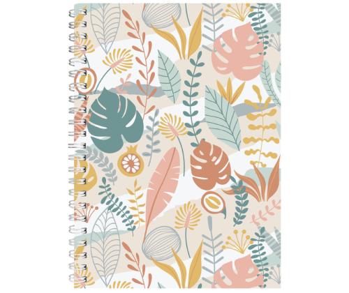 Kaustik spiraalköites A5 täpisisu kartongkaaned 60 lehte