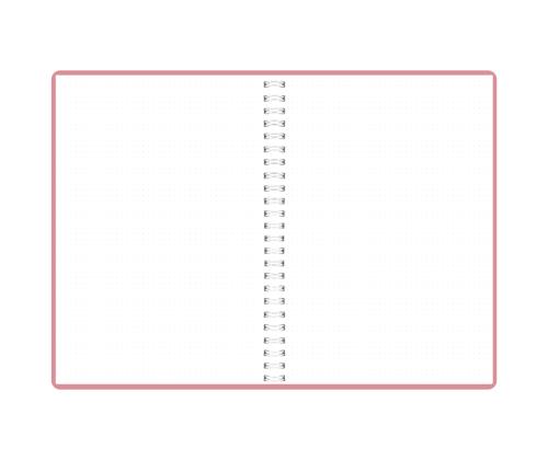 Kaustik spiraalköites A5 täpisisu MEMO Eco kartongkaaned 60 lehte roosa