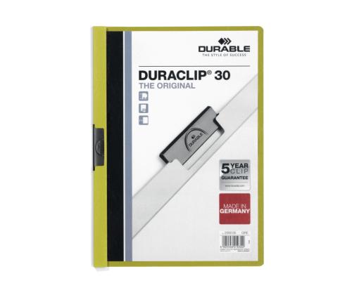 Kiilkaaned A4 DURABLE Duraclip 30-le lehele roheline