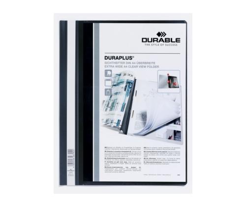 Kiirköitja A4 DURABLE Duraplus esikaane taskuga must