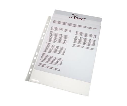 Kiletasku köidetav A4 ESSELTE 43mic ülevalt avatud 25tk