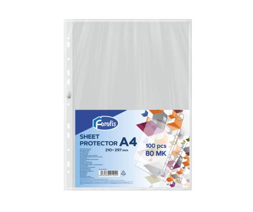 Kiletasku köidetav A4 FOROFIS 80mic 20tk kirgas