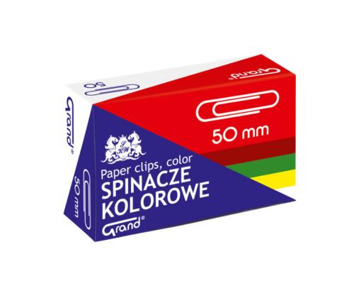 Kirjaklamber 50mm 50tk värvilised GRAND
