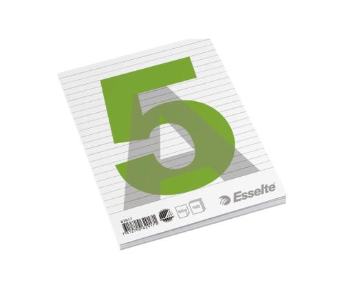 Kirjaplokk liimköites A5 jooneline ESSELTE 100 lehte