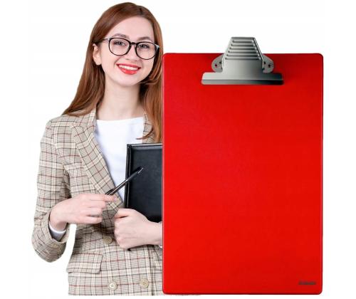 Kirjutusalus Esselte A4 kaaneta suure klambriga punane