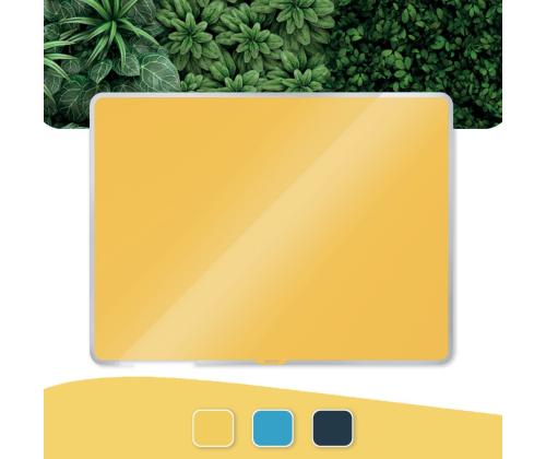 Klaastahvel-magnettahvel 800x600mm kollane LEITZ Cosy