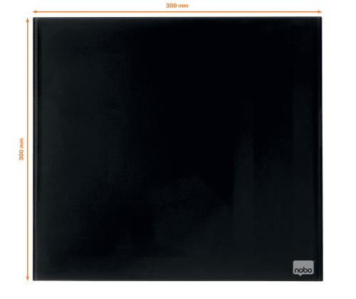 Klaastahvel-magnettahvel NOBO Impression Pro Sq.Tiles 300x300mm, must	