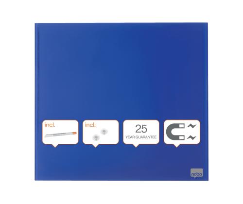Klaastahvel-magnettahvel NOBO Impression Pro Sq.Tiles 300x300mm, sinine	