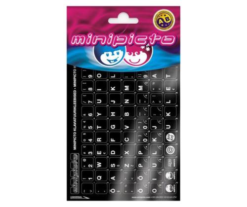 Klaviatuurikleebis EST must põhi valge sümbol