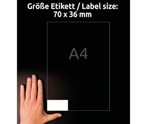 Kleebisetikett AVERY Zweckform 70x36mm 24 lehel 100 lehte (3475)