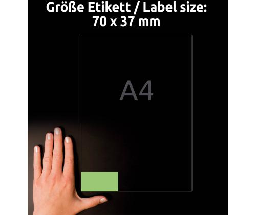 Kleebisetikett AVERY Zweckform 70x37 mm 100 lehte roheline (3450)