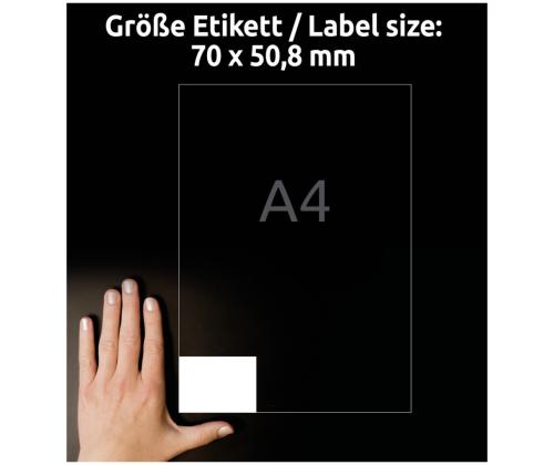 Kleebisetikett AVERY Zweckform 70x50,8mm 100 lehte (3669)