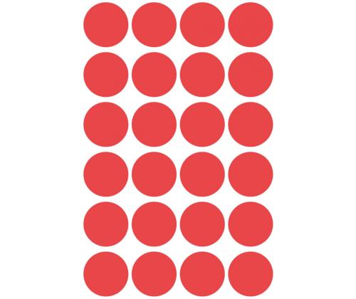 Kleebisetikett AVERY Zweckform Q18mm punane 96tk (3004)