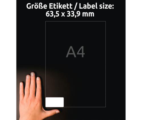 Kleebisetikett külmutatud toodetele AVERY Zweckform 63,5x33,9mm 25 lehte pakis