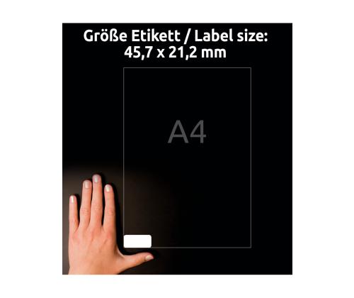 Kleebisetikett polüesterkilest ilmastikukindel AVERY Zweckform 45,7x21,2mm 20 lehte pakis (L4778-20)