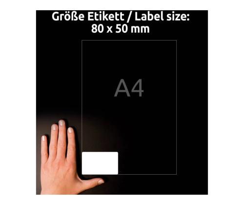 Kleebitav nimesilt kangale AVERY Zweckform 80x50mm 20 lehte (L4785-20)