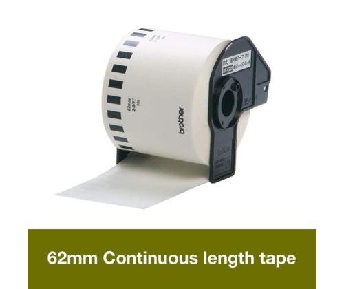 Kleepkirjalint BROTHER DK22205 paberteip 62mm x 30,48m valge termopaber