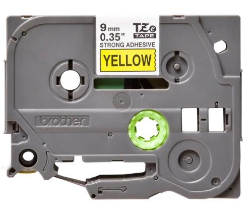 Kleepkirjalint BROTHER Strong TZE-S621 9mm must/kollasel analoog