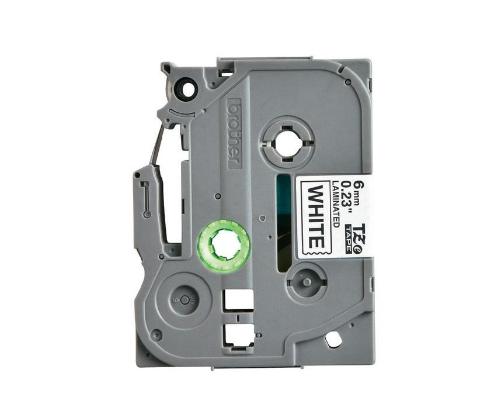 Kleepkirjalint BROTHER TZE-211 6mm must/valgel analoog