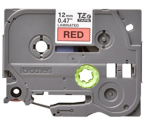 Kleepkirjalint BROTHER TZE-431 12mm must/punasel
