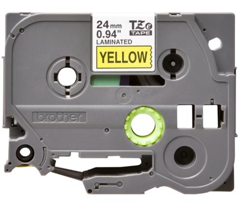 Kleepkirjalint Brother TZE-651 24mm mustkollasel analoog