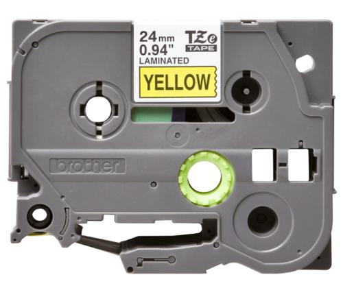 Kleepkirjalint BROTHER TZE-651 24mm must/kollasel