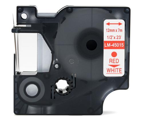 Kleepkirjalint DYMO 45015 12mm punanevalgel analoog