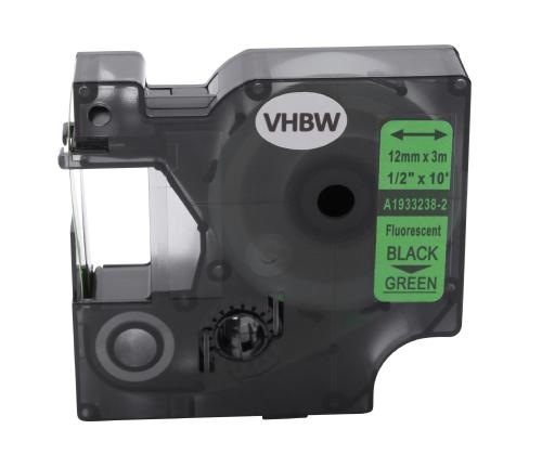 	Kleepkirjalint DYMO Fluorescent 1933238-2 12mm x 3m must/neoon rohelisel analoog