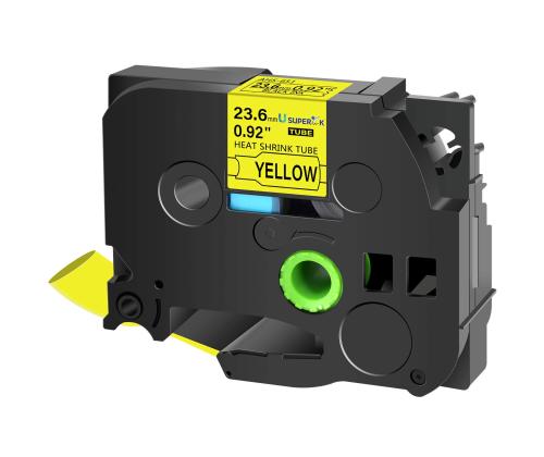 Kleepkirjalintmarkeerimislint BROTHER HSE-651 24mm termokahanev toru mustkollasel analoog