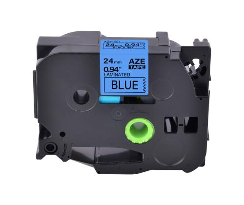 Kleepkirjalintmarkeerimislint BROTHER TZE-551 24mm mustsinisel analoog