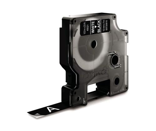 Kleepkirjalintmarkeerimislint DYMO D1 45021 12mm x 7m valgemust