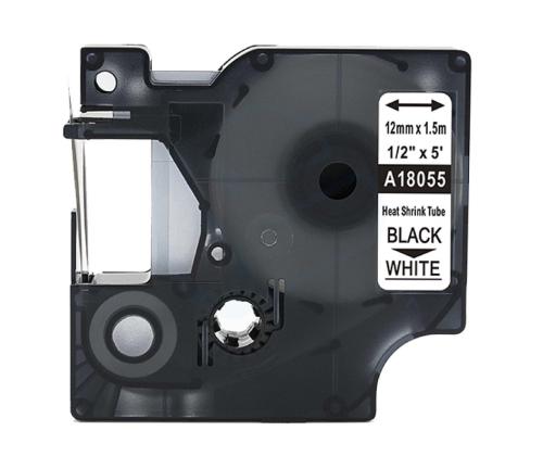 Kleepkirjalintmarkeerimislint DYMO RHINO 18055 12mm termokahanev toru mustvalgel analoog