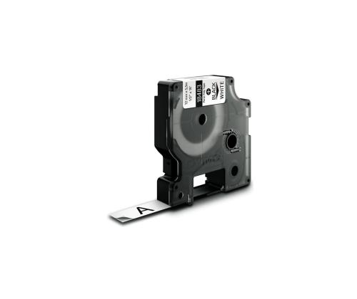 Kleepkirjalintmarkeerimislint DYMO Rhino Polyester 18483 12mm mustvalge