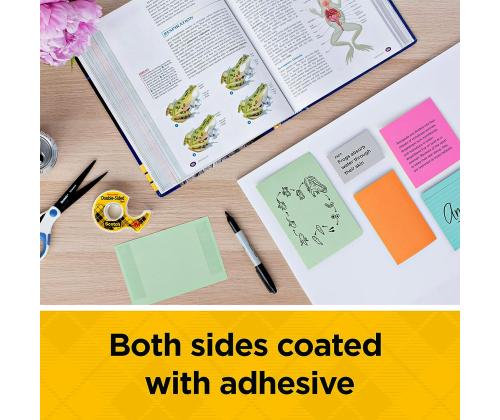 Kleeplint alusega Scotch D136 12mm x 6,3m kahepoolne läbipaistev